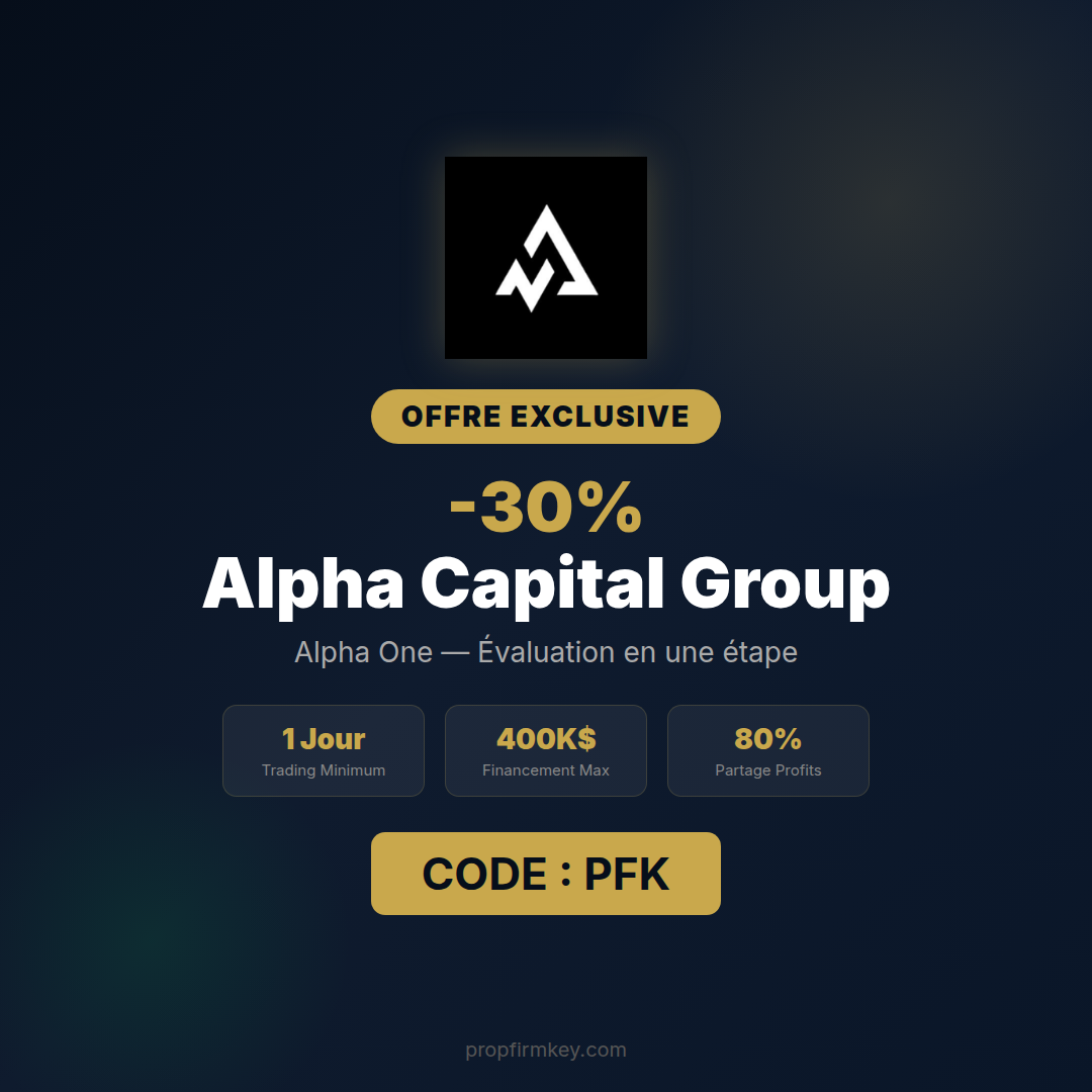 Alpha Capital Group -30% Code Promo PFK